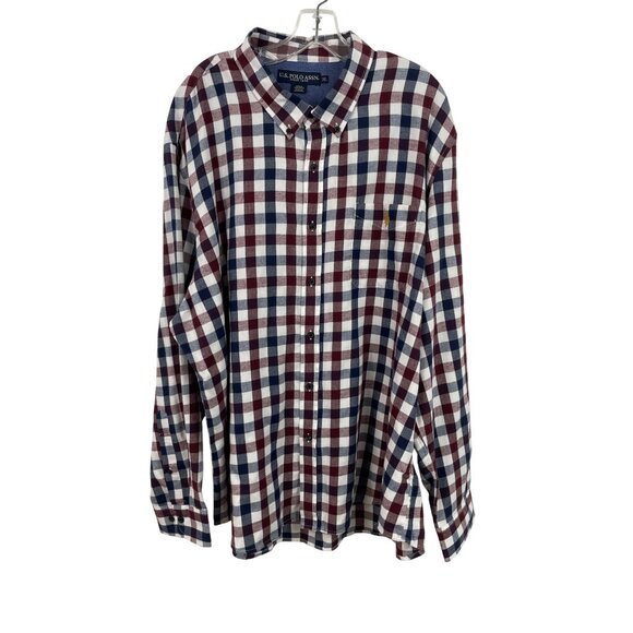 U.S. Polo Association Other - U.S. Polo Assn Mens Size 3XL Long Sleeve Button Down Plaid Flannel Shirt